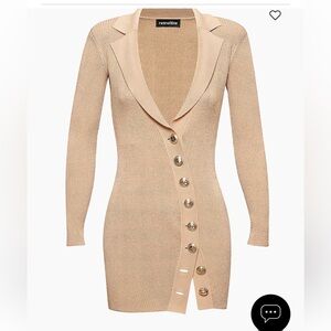 Retrofete Mimi ribbed dress in tan